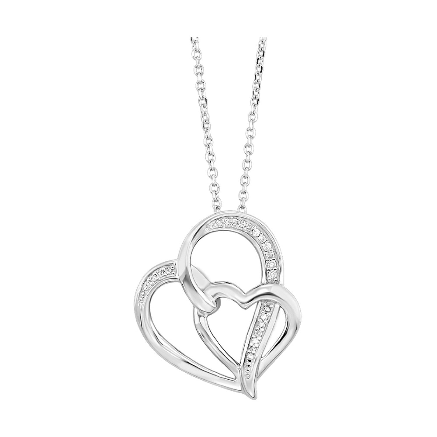 HOLIDAY GIFT GUIDE - 12b - sterling silver diamond heart necklace