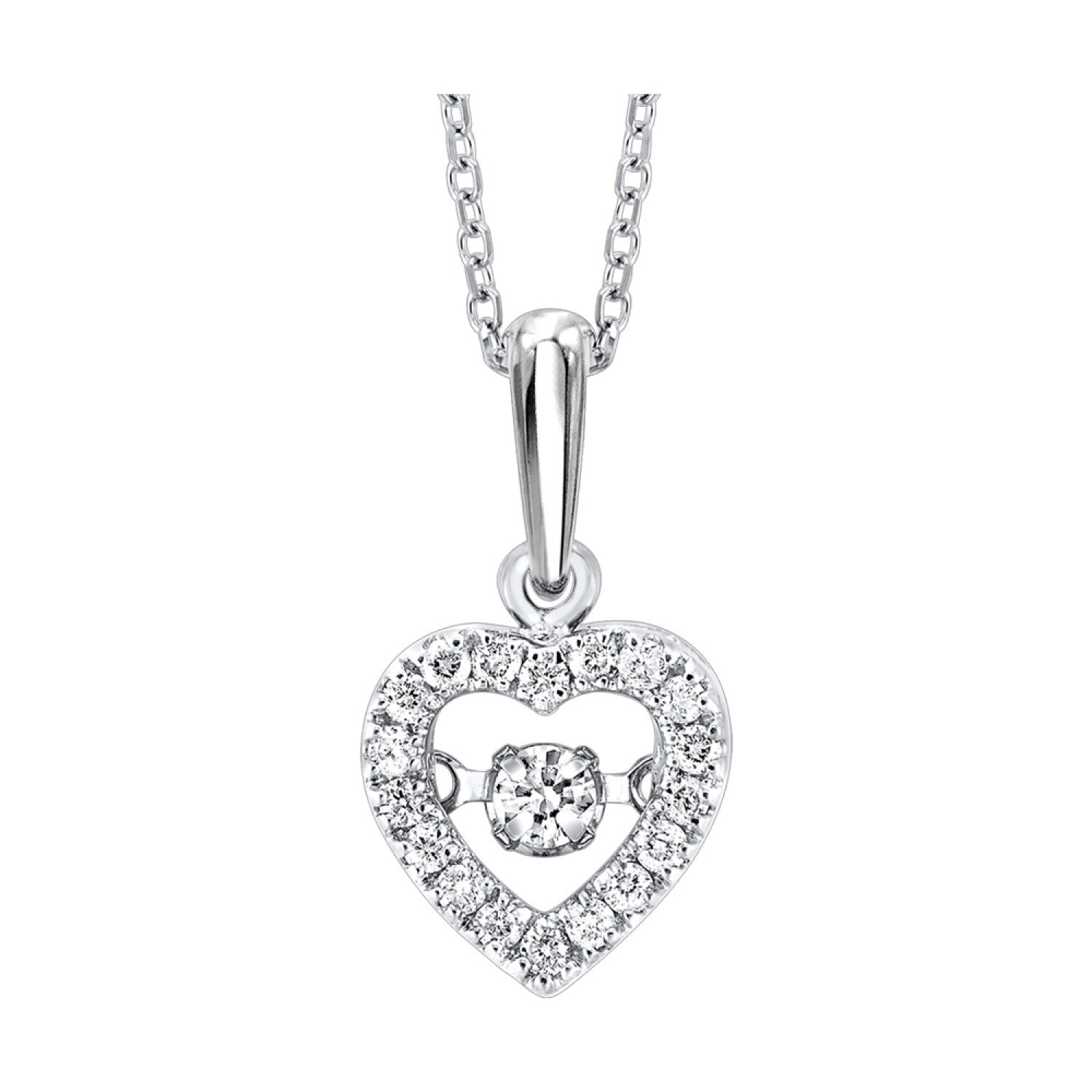 HOLIDAY GIFT GUIDE - 12c - 10k white gold diamond heart necklace