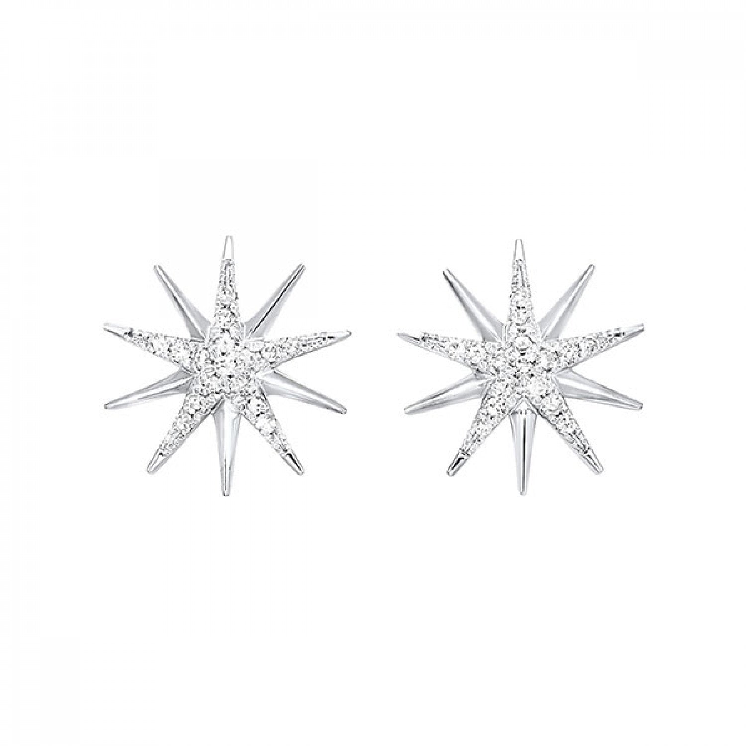 HOLIDAY GIFT GUIDE - 12g - sterling silver diamond starburst earrings