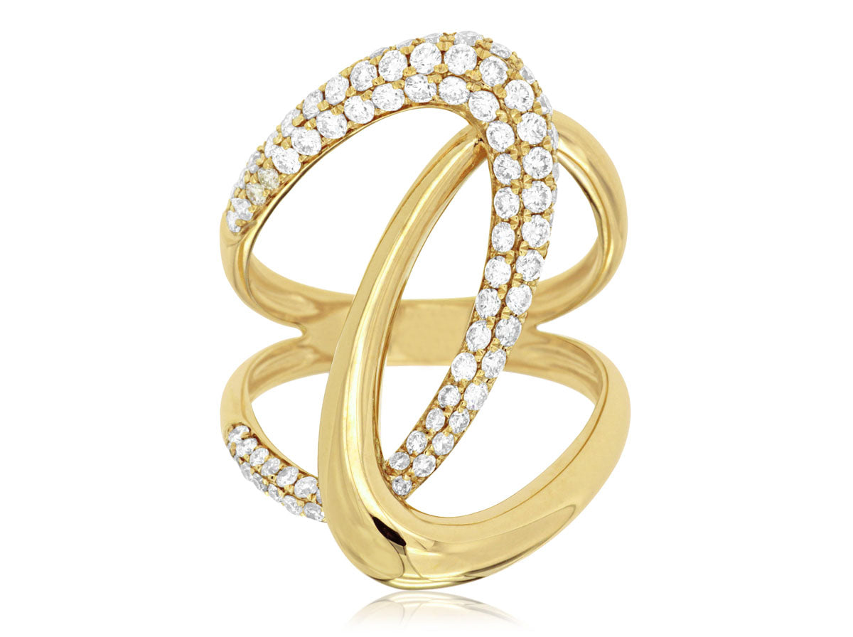 Gold and Diamond Fashion Ring