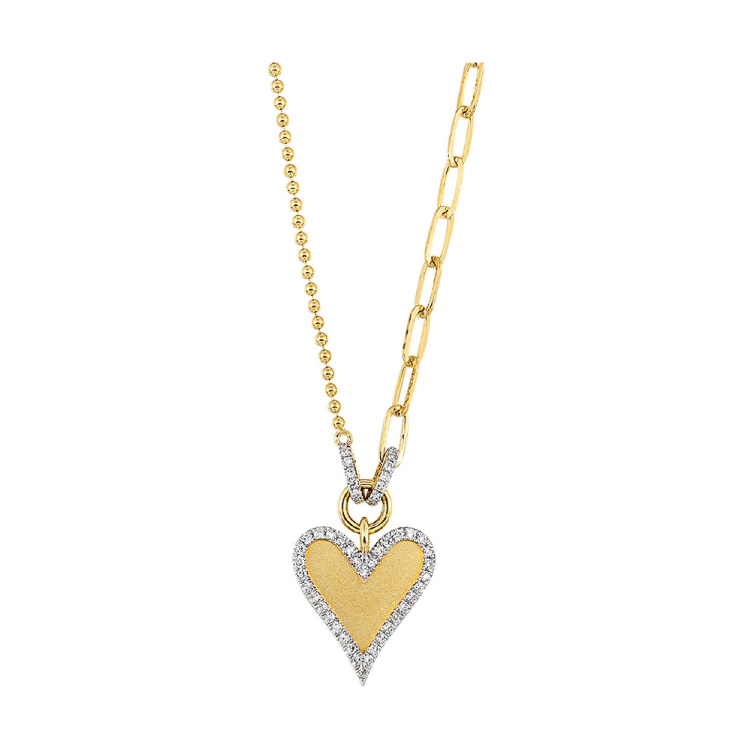 HOLIDAY GIFT GUIDE - 2G - 14K YELLOW GOLD 1/7CTW Diamond HEART Necklace