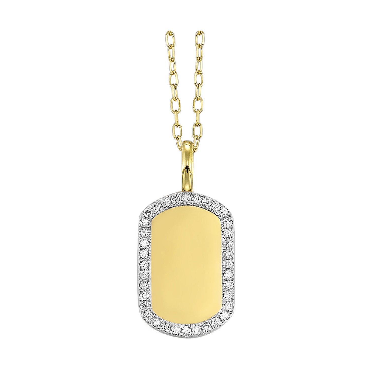 HOLIDAY GIFT GUIDE - 3D - 14K TWO TONE GOLD AND 1/10CTW Diamond Necklace