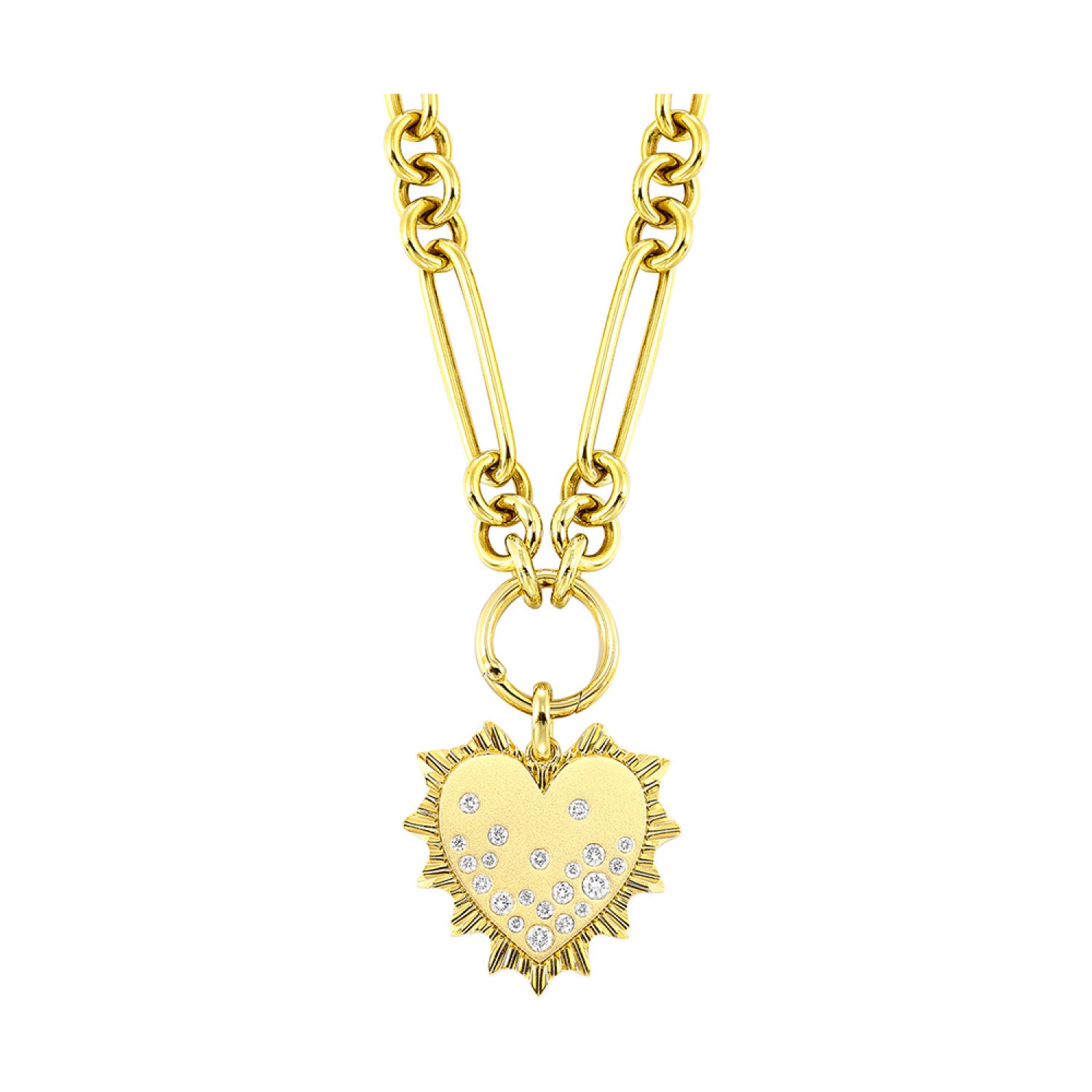 HOLIDAY GIFT GUIDE - 3C - 14K YELLOW GOLD 1/5CTW Diamond HEART Necklace