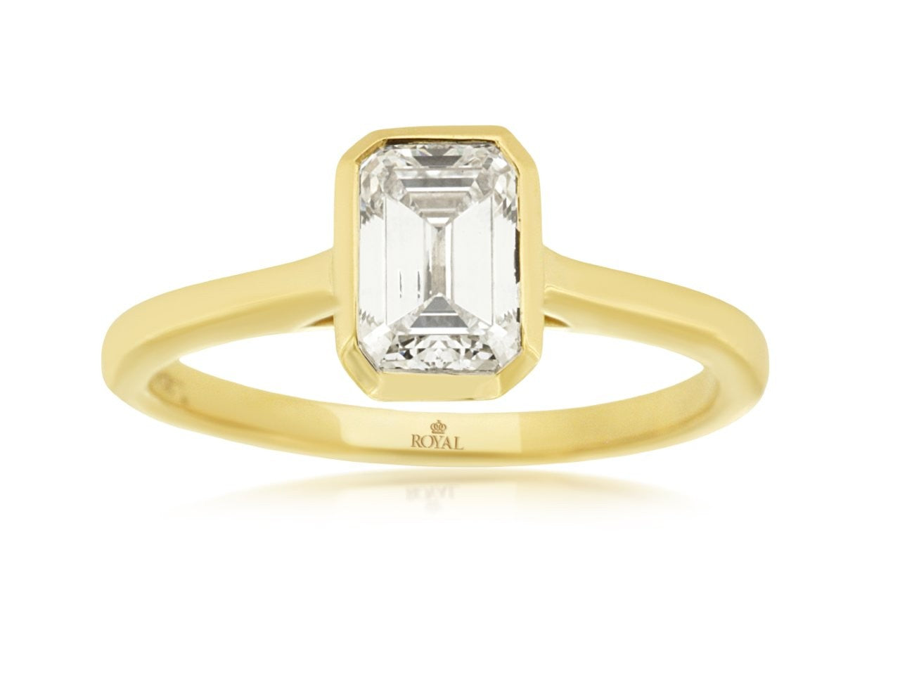 14K Yellow Gold Diamond Engagement Ring