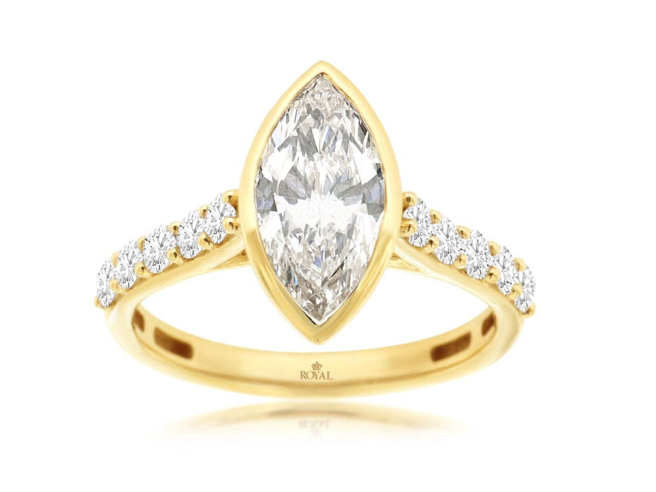 14K Yellow Gold Lab Grown Diamond Engagement Ring
