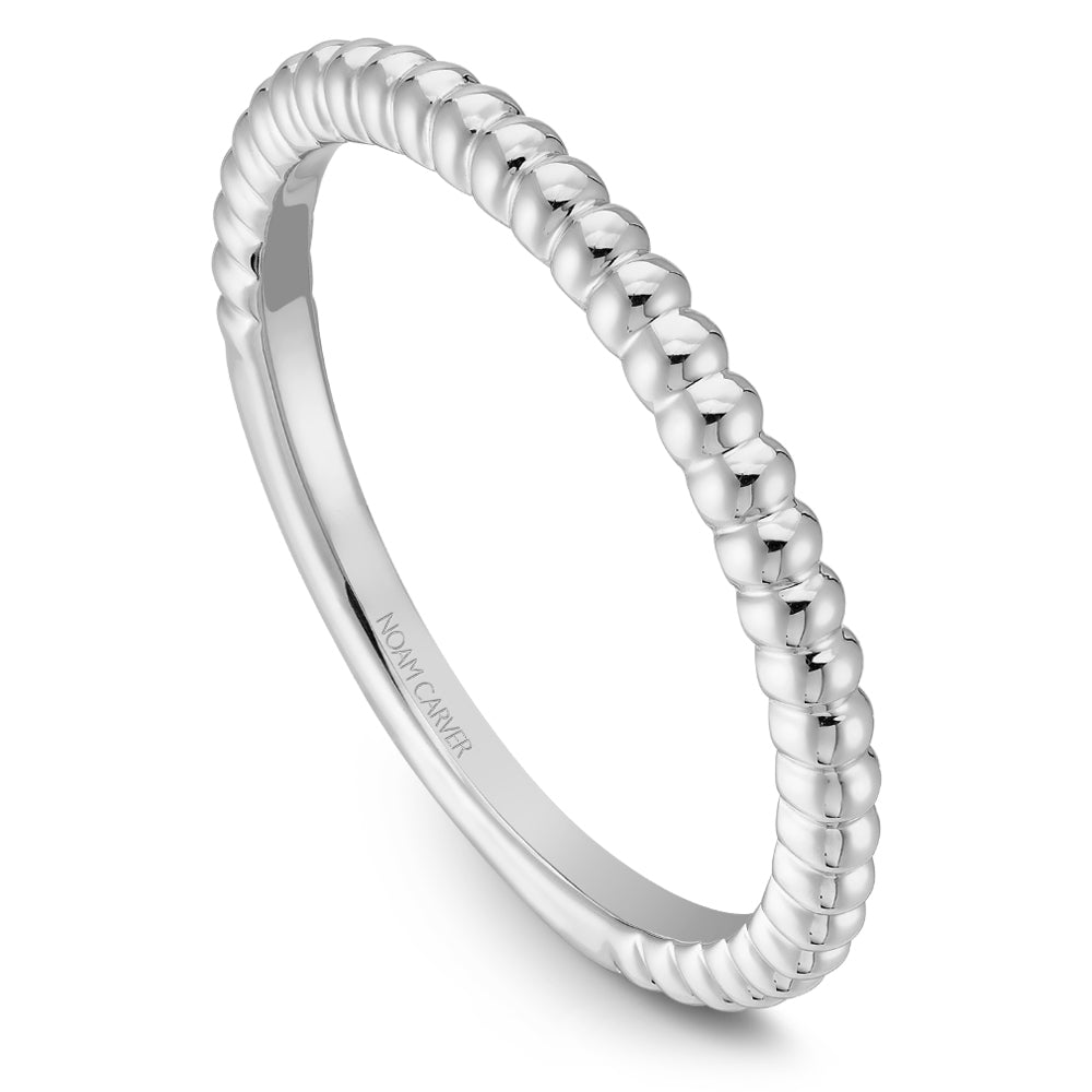 Noam carver 14k white gold stackable band