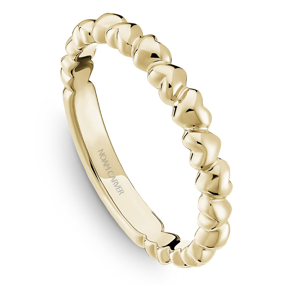 Noam carver 14k yellow gold heart stackable band