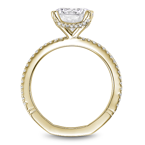 14K Yellow Gold and Diamond Engagement Ring-Setting Only