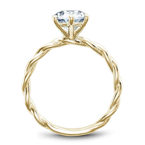 Noam Carver 14K Yellow Gold Twisted Solitaire Oval Engagement Ring B167-01Y