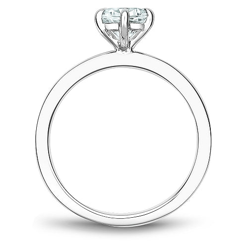 Noam Carver 14K White Gold Round Solitaire Engagement Ring B245-01A