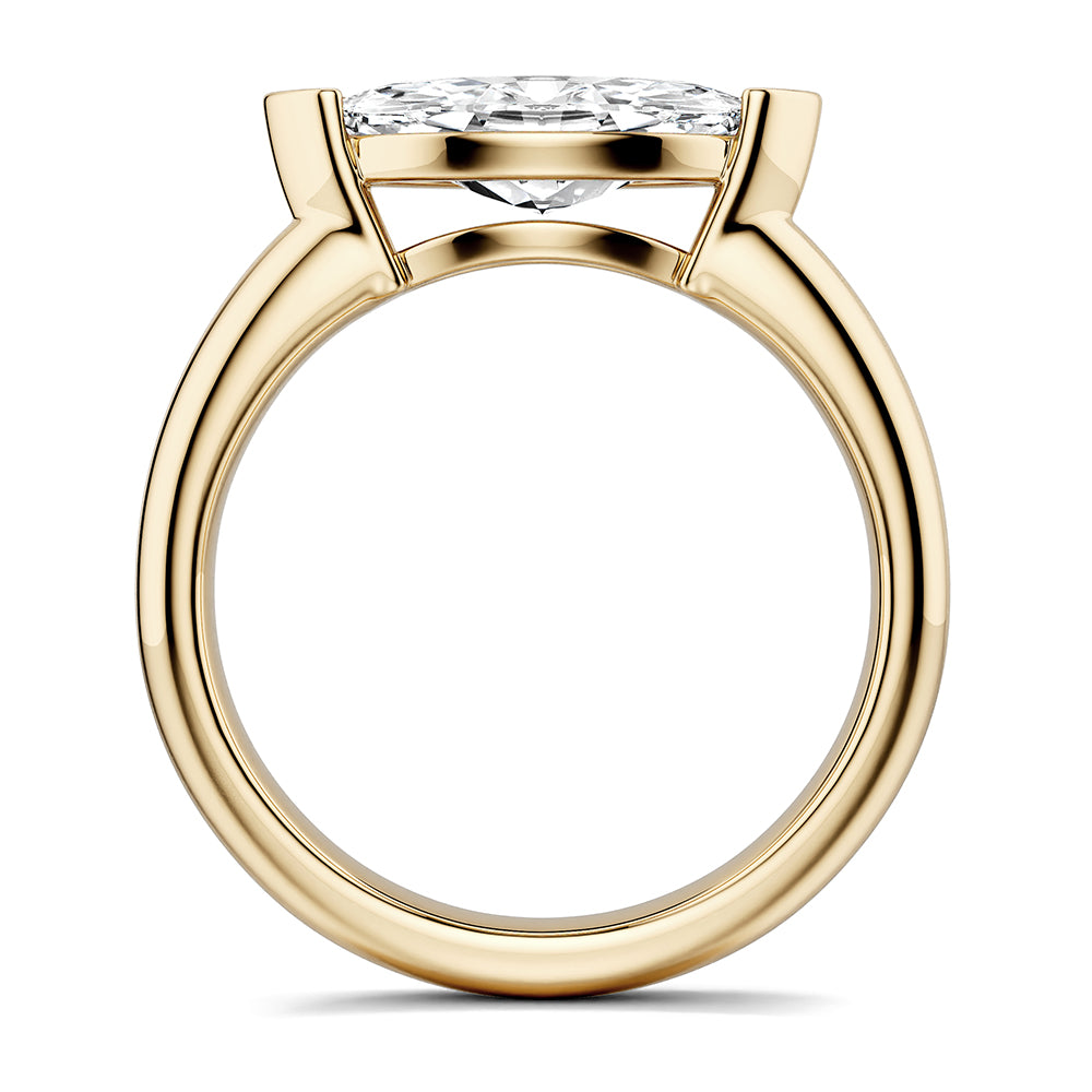 14K Yellow Gold Engagement Ring-Setting Only