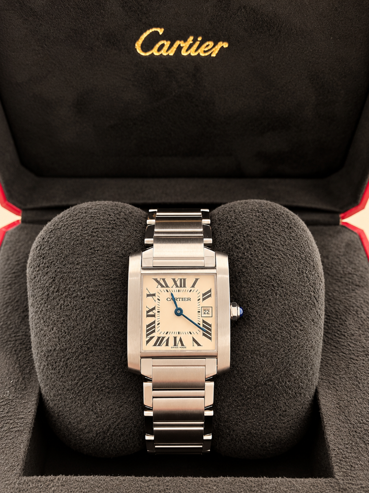 CARTIER TANK MIDSIZE STAINLESS-STEEL W51011Q3