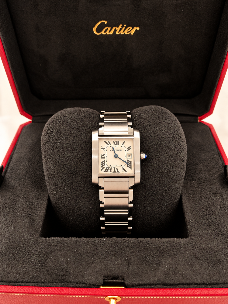 CARTIER TANK MIDSIZE STAINLESS-STEEL W51011Q3