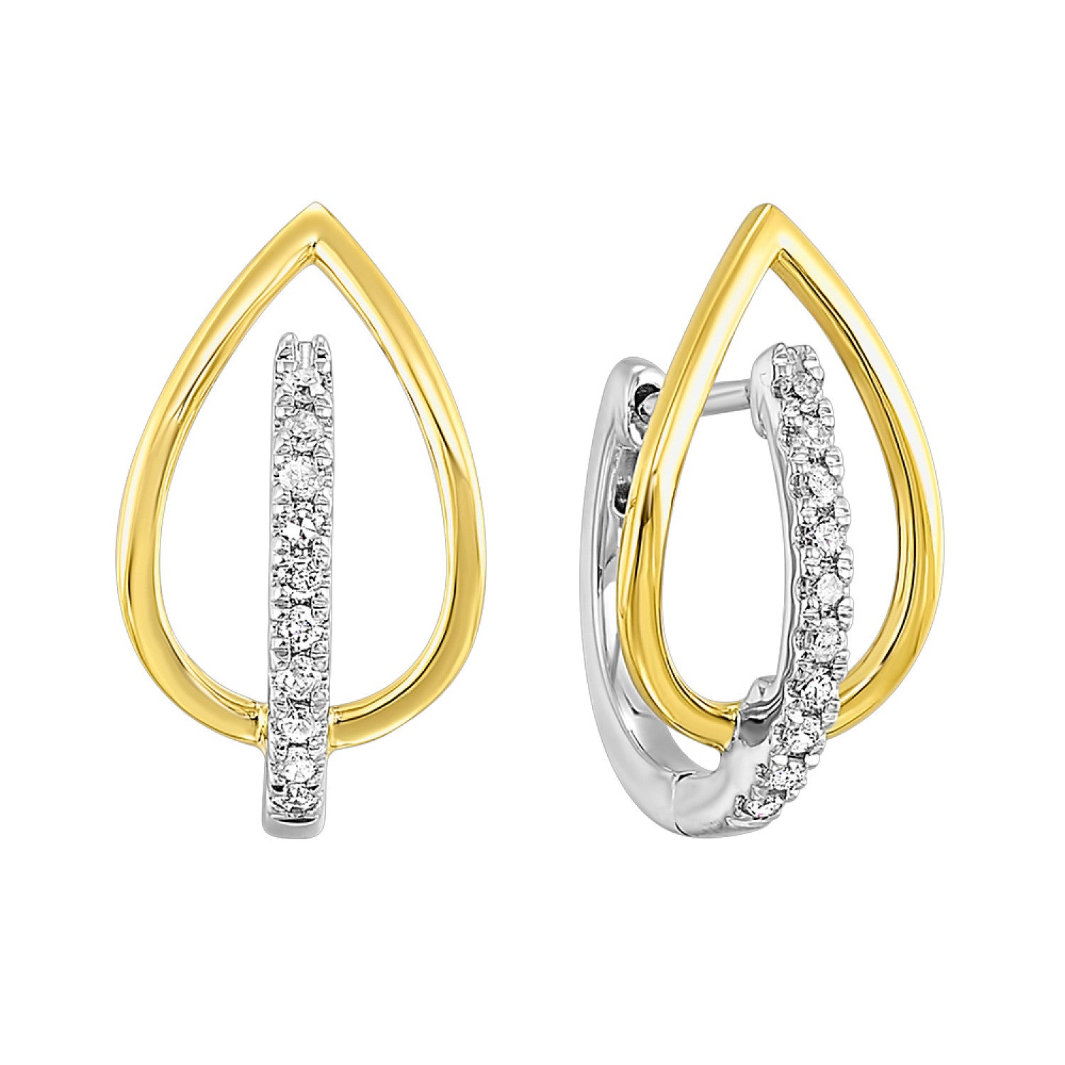 HOLIDAY GIFT GUIDE - 6E - 14K yellow Gold 1/8ctw diamond earrings