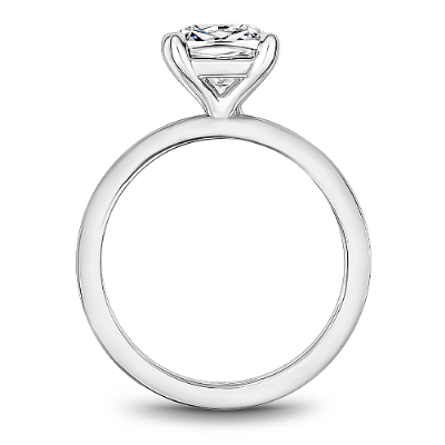 Noam Carver 14K White Gold Cushion Solitaire Engagement Ring B371-04A