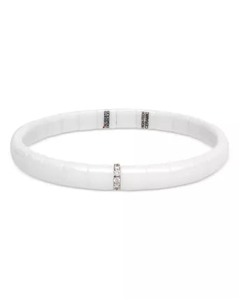 Demeglio 18K White Gold Pura Diamond Stretch Bracelet