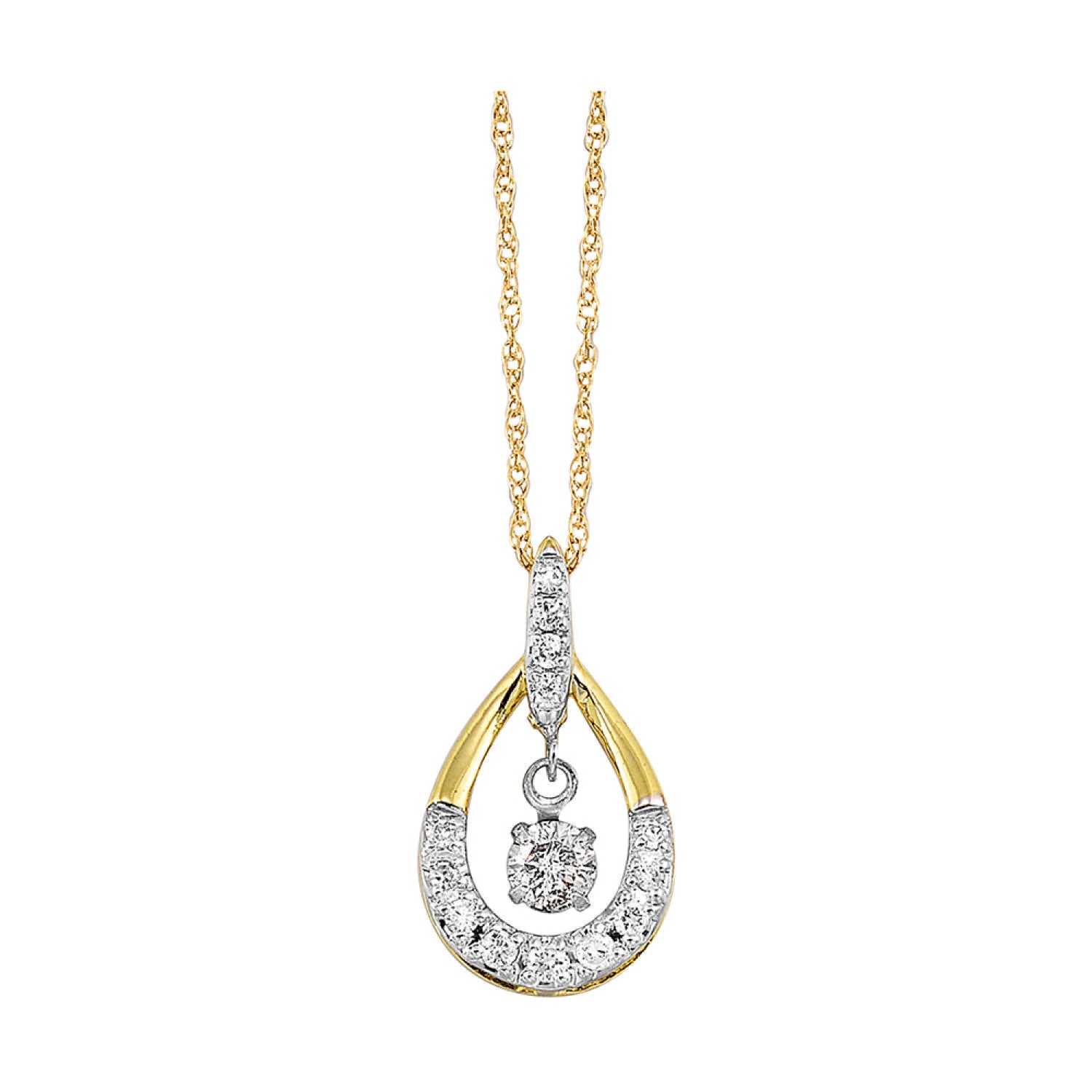 HOLIDAY GIFT GUIDE - 12d - 10k yellow gold diamond heart necklace