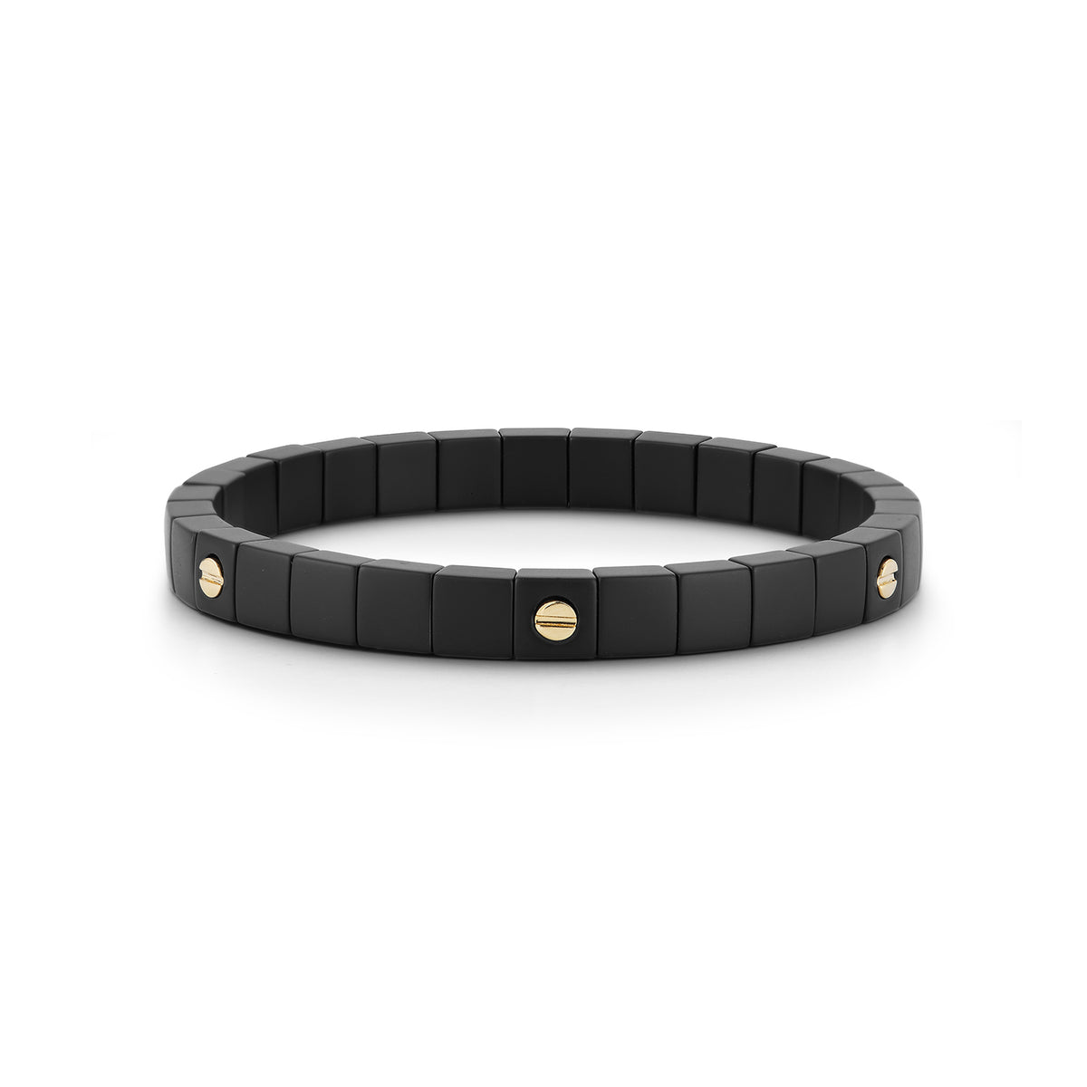 Women's Ceramic and Gold Demeglio Stretch Bracelet