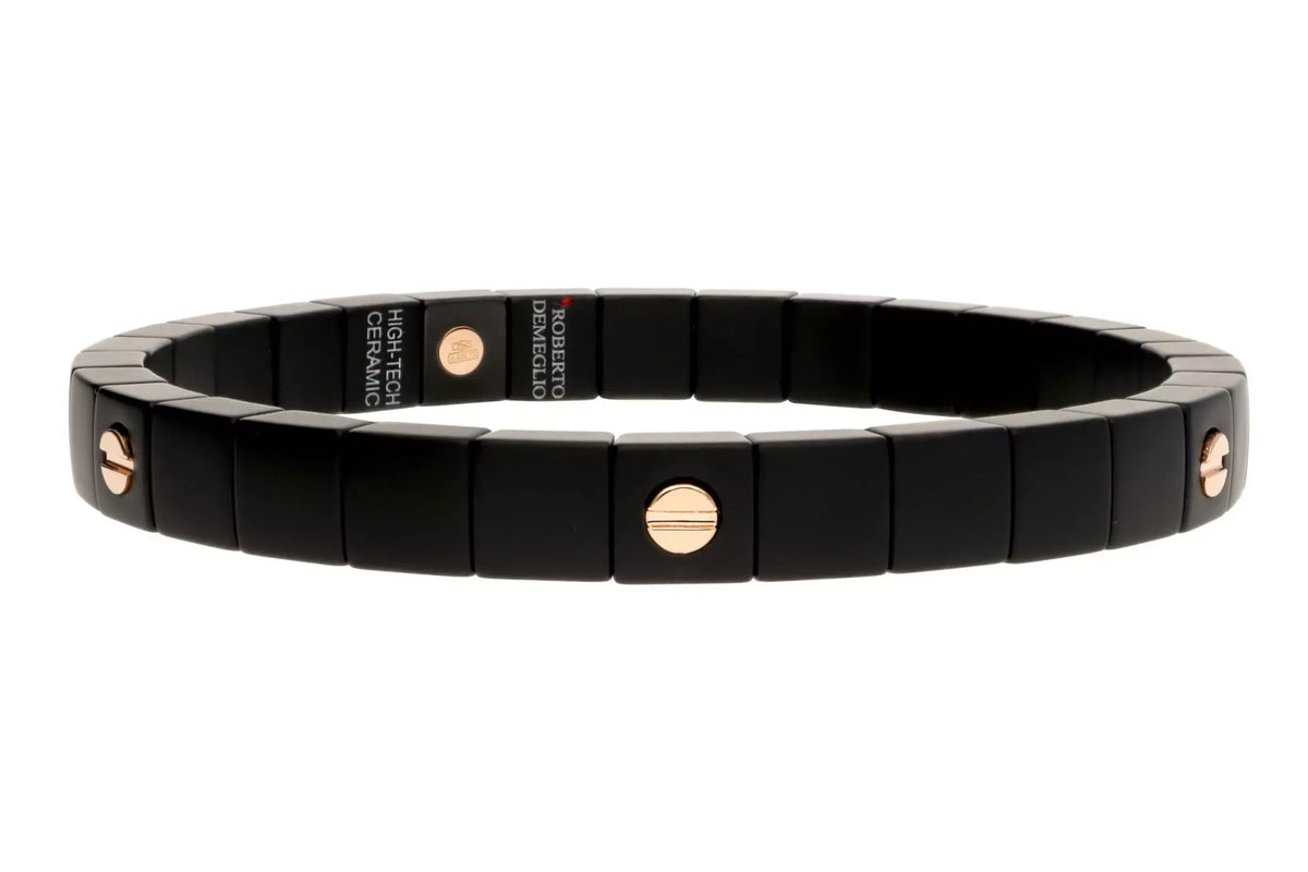 Men's Ceramic and Yellow Gold Bracelet
