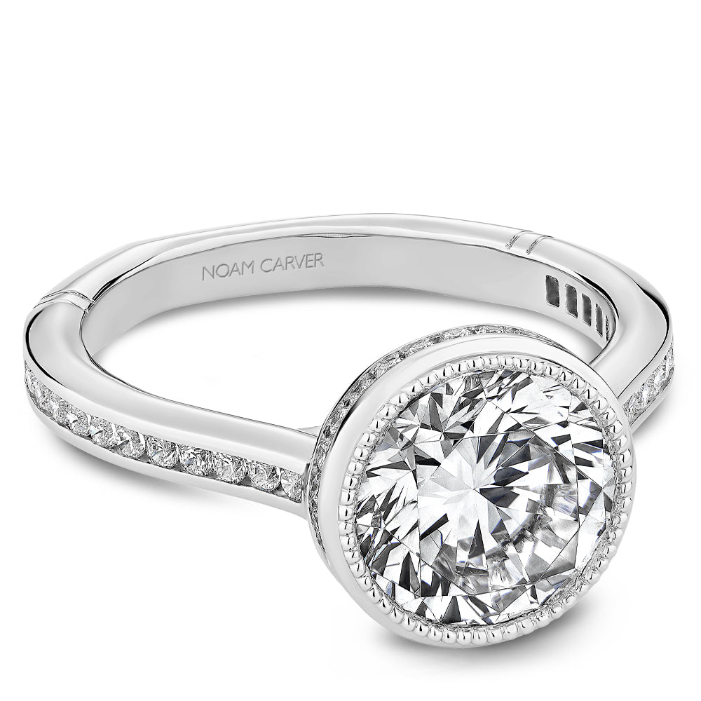 14K White Gold and Diamond Engagement Ring