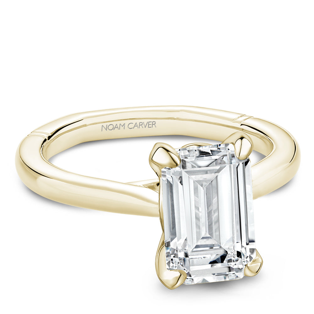 14 K Yellow Gold Diamond Engagement Ring