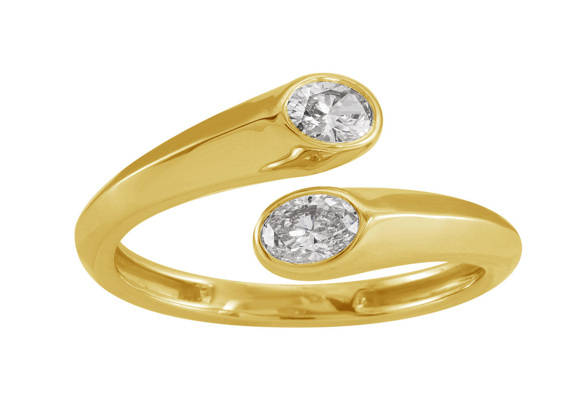14K Yellow Gold .43ctw Oval Daimond Ring