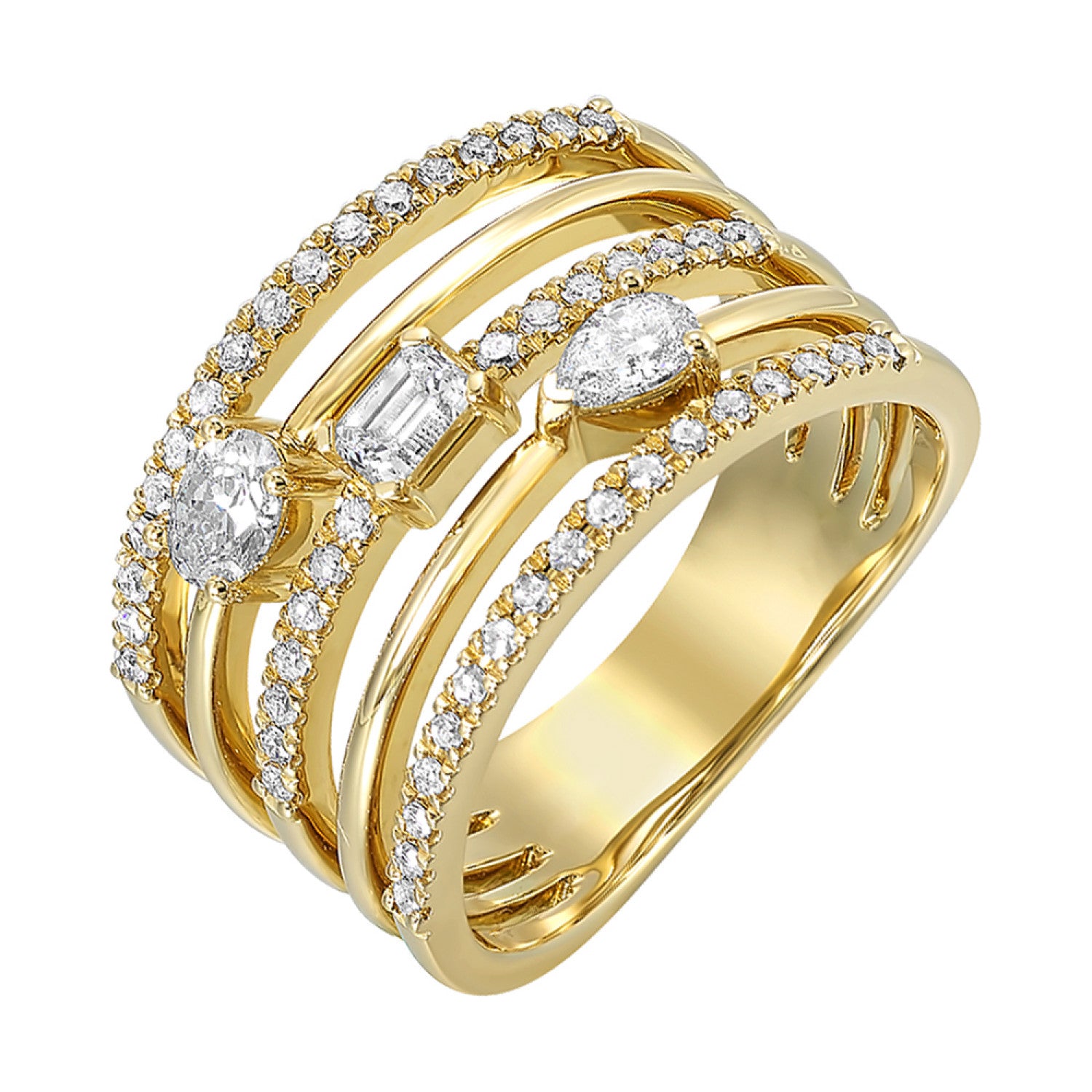 HOLIDAY GIFT GUIDE - 3B - 14K YELLOW GOLD 3/4CTW Diamond RING