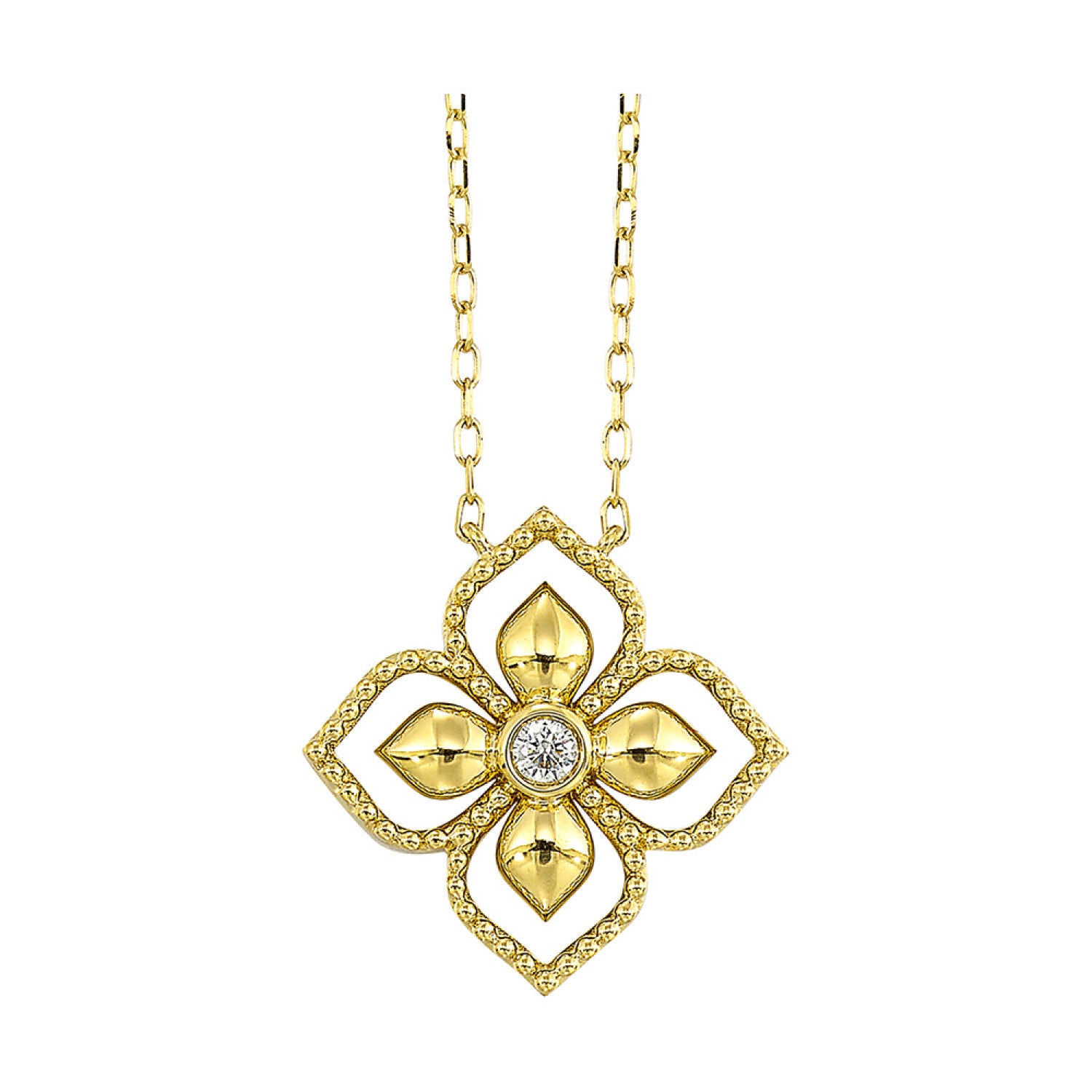 HOLIDAY GIFT GUIDE - 4C - 14K YELLOW GOLD 1/25CTW Diamond PENDANT