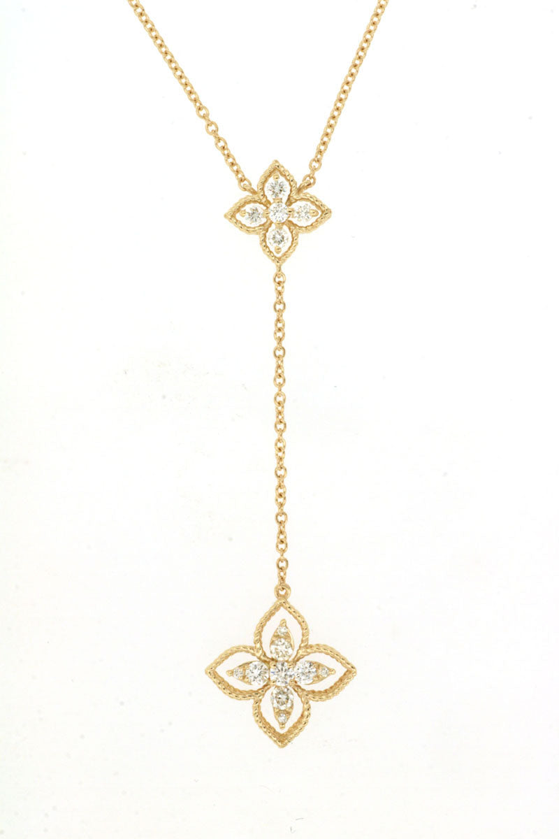14K Yellow Gold and Diamond Dangle Pendant