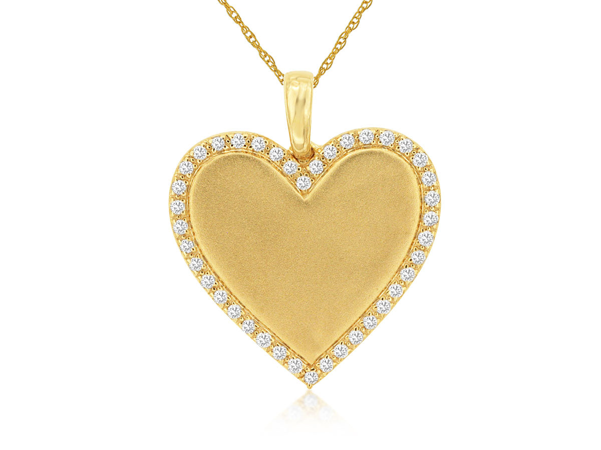 Gold and Diamond Heart Pendant