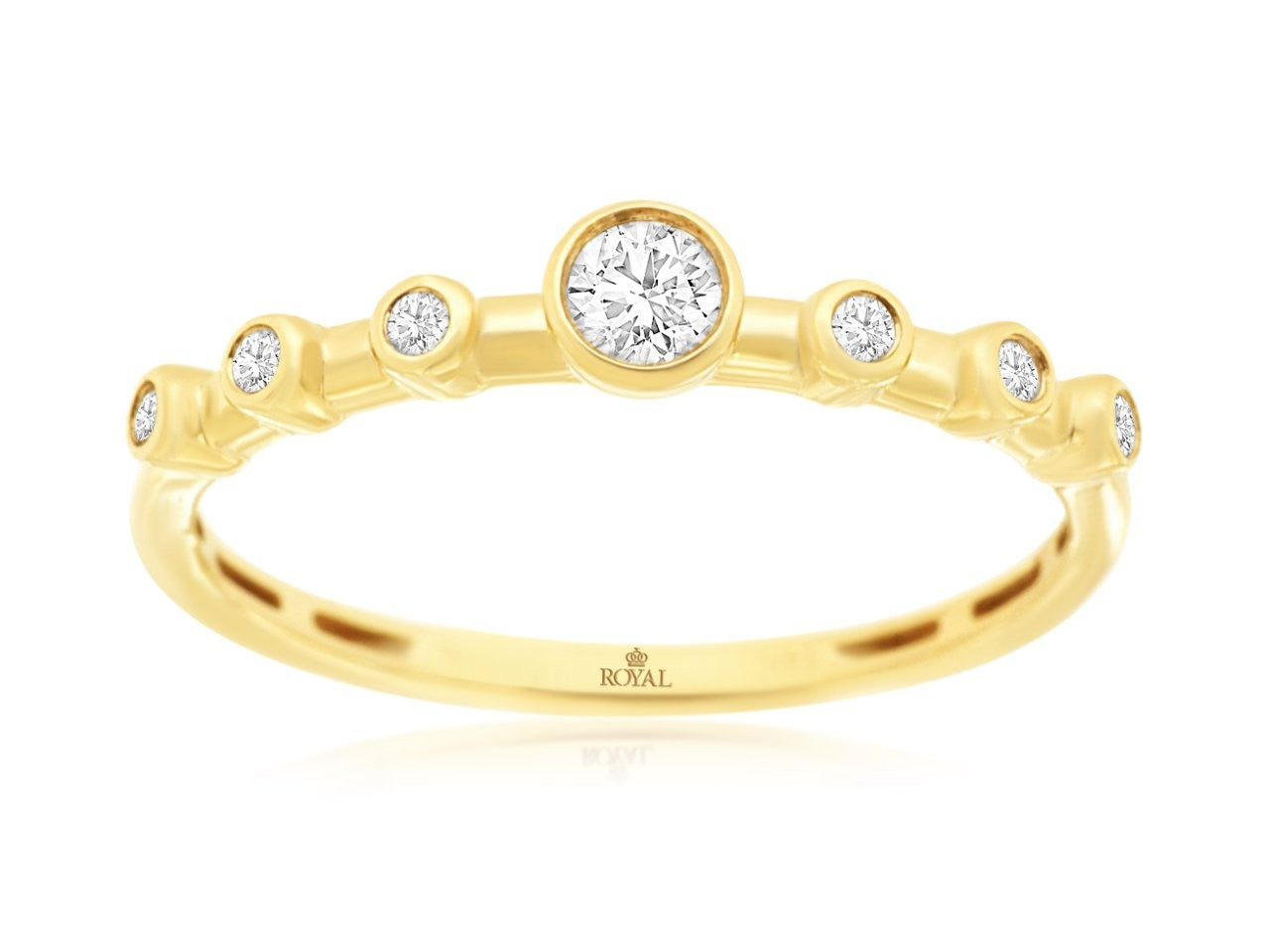 14K Yellow Gold Diamond Wedding Band