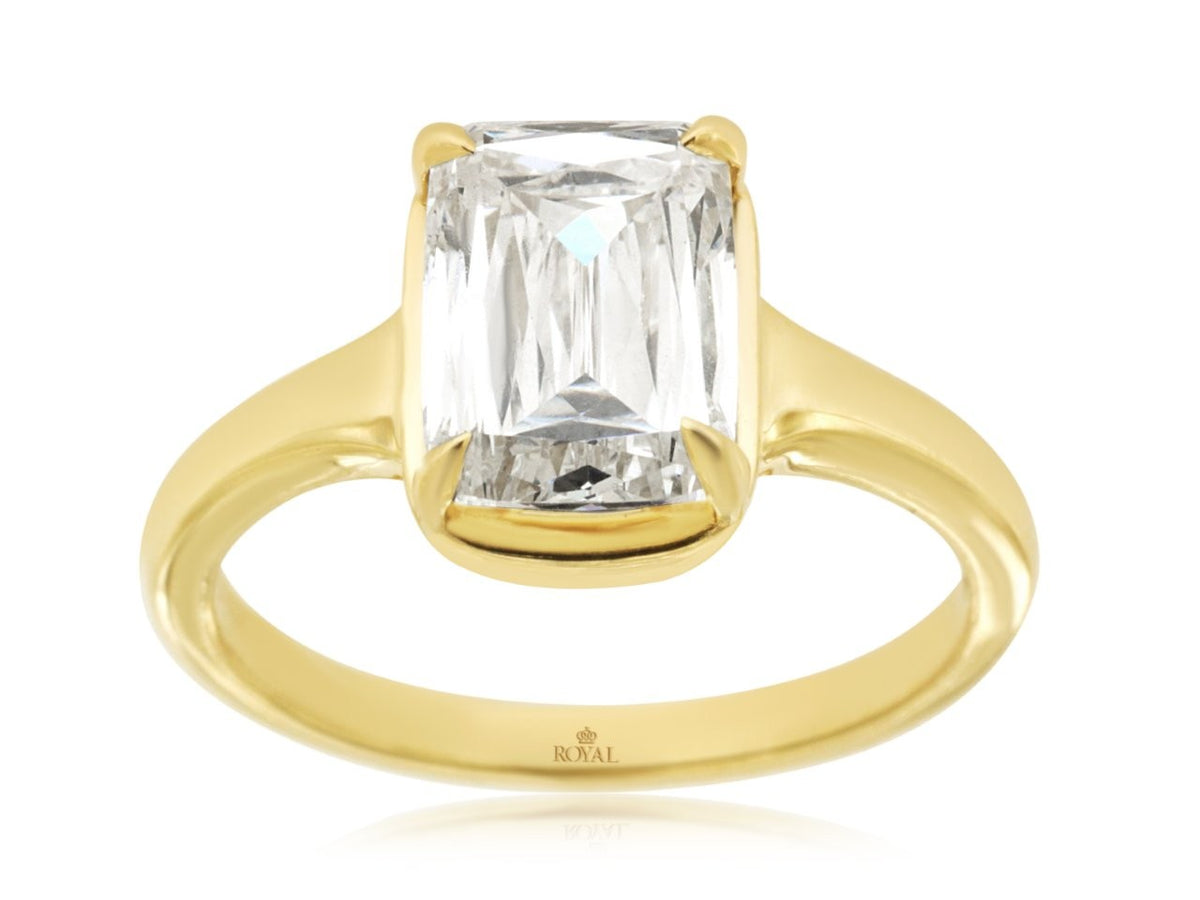 14K Yellow Gold Diamond Engagement Ring