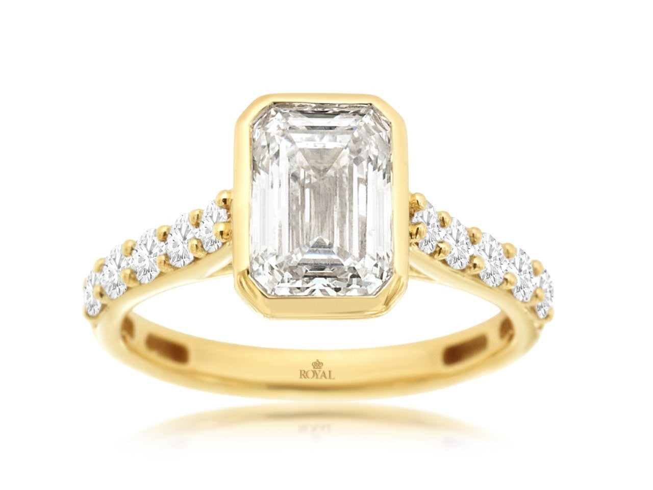 14K Yellow Gold Lab Grown Diamond Engagement Ring