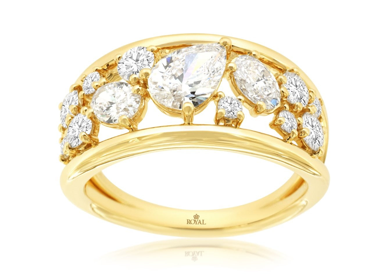 14K Yellow Gold Lab Grown Diamond Ring