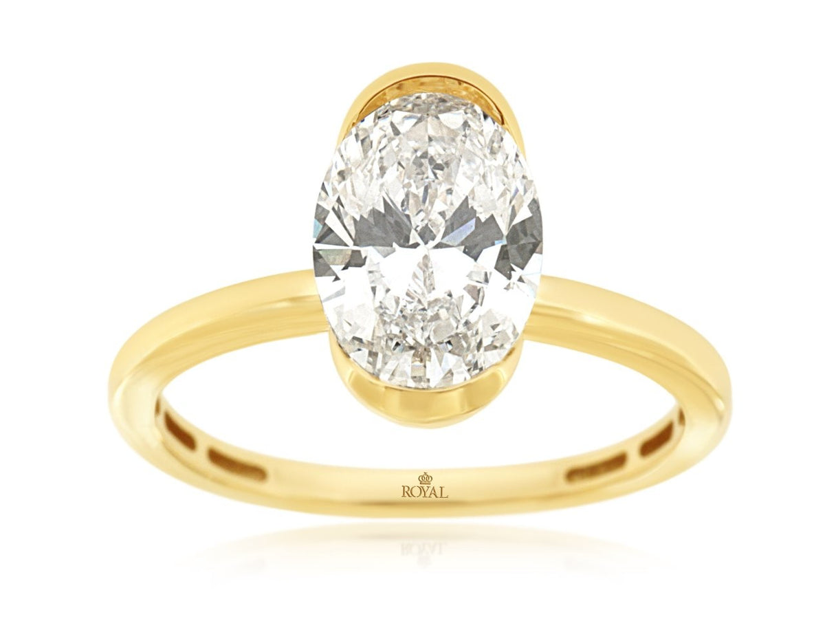 14K Yellow Gold Lab Grown Diamond Engagement Ring