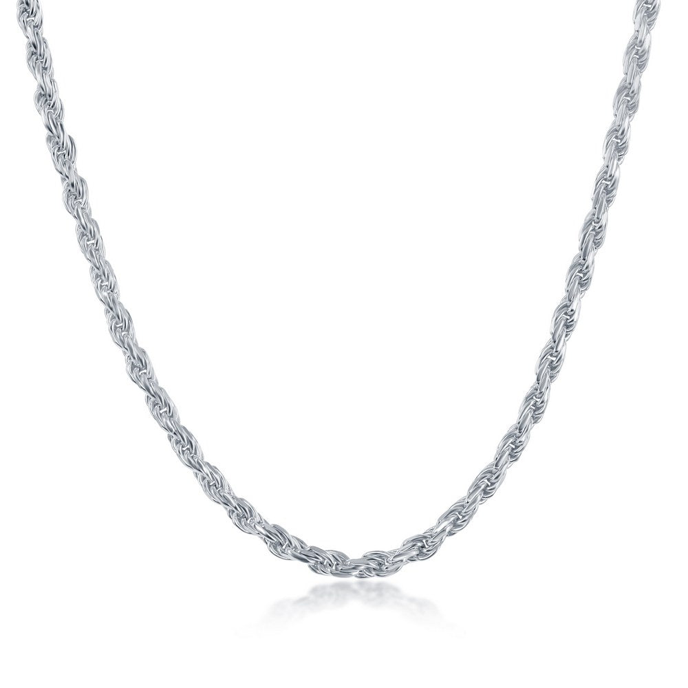 Men's Sterling Silver Rope Necklace