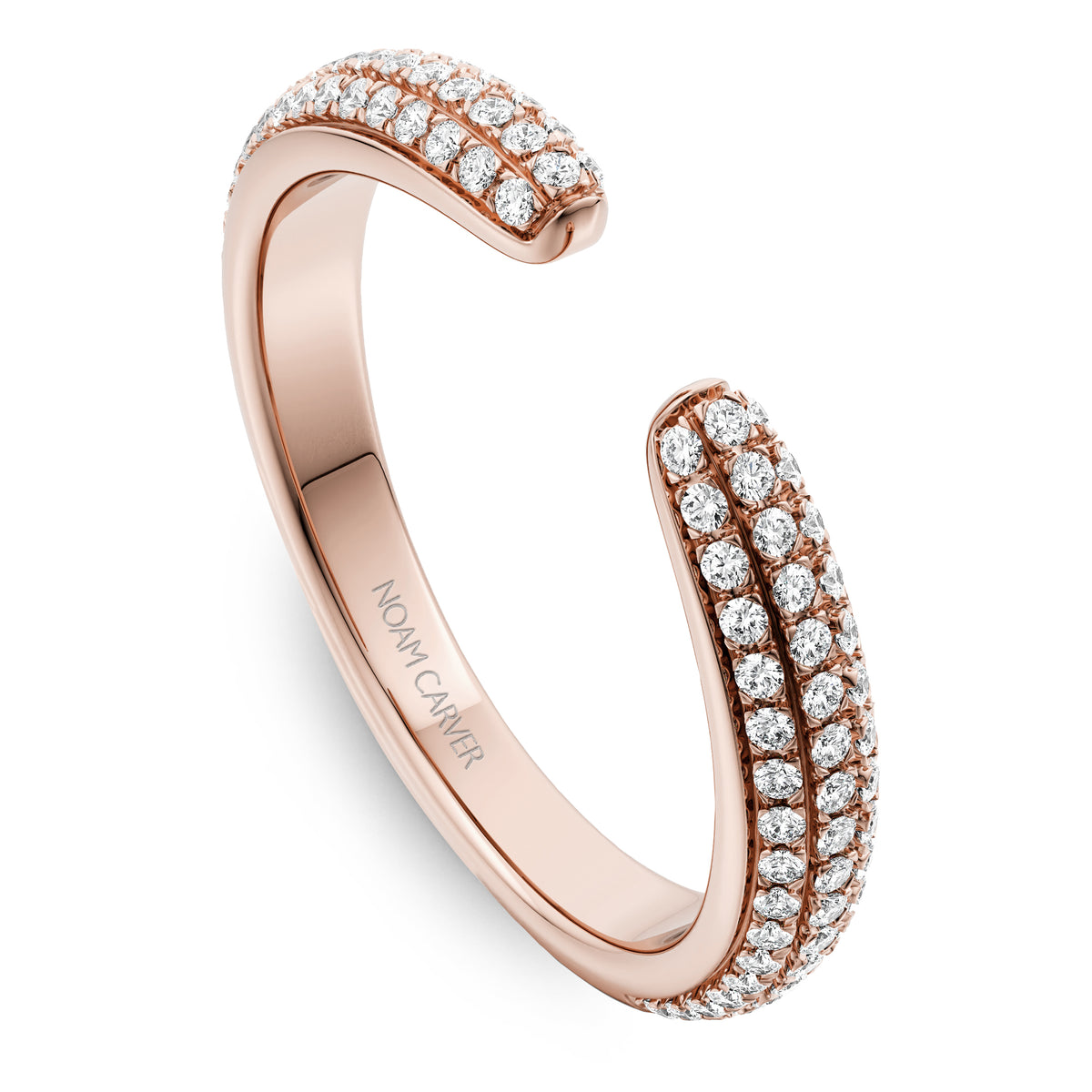 14K Rose Gold and Diamond Wedding Band