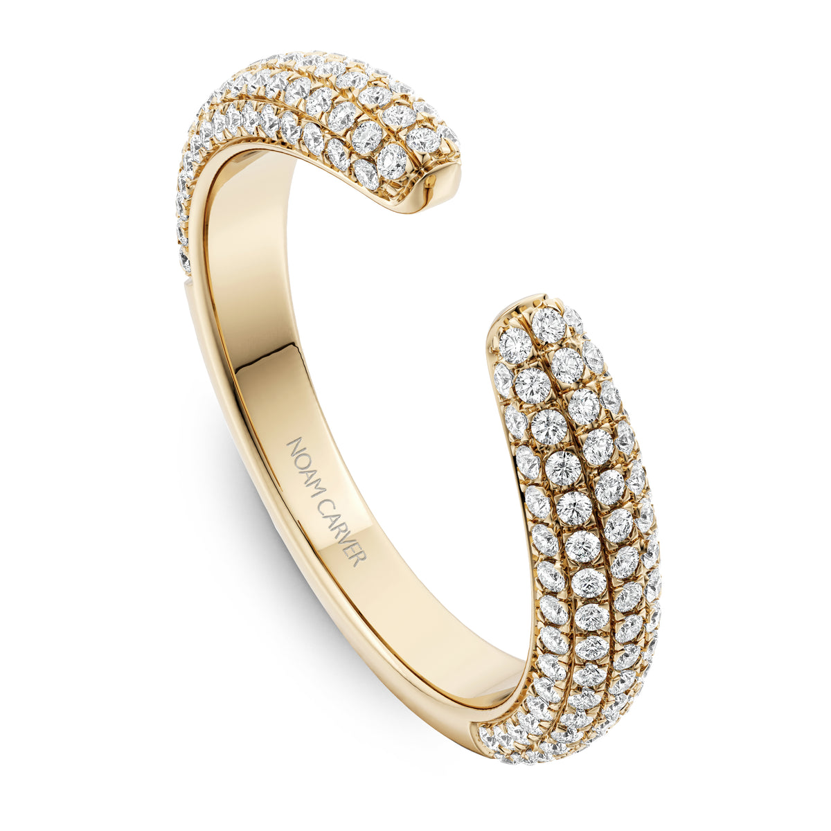 14K Yellow Gold and Diamond Wedding Band