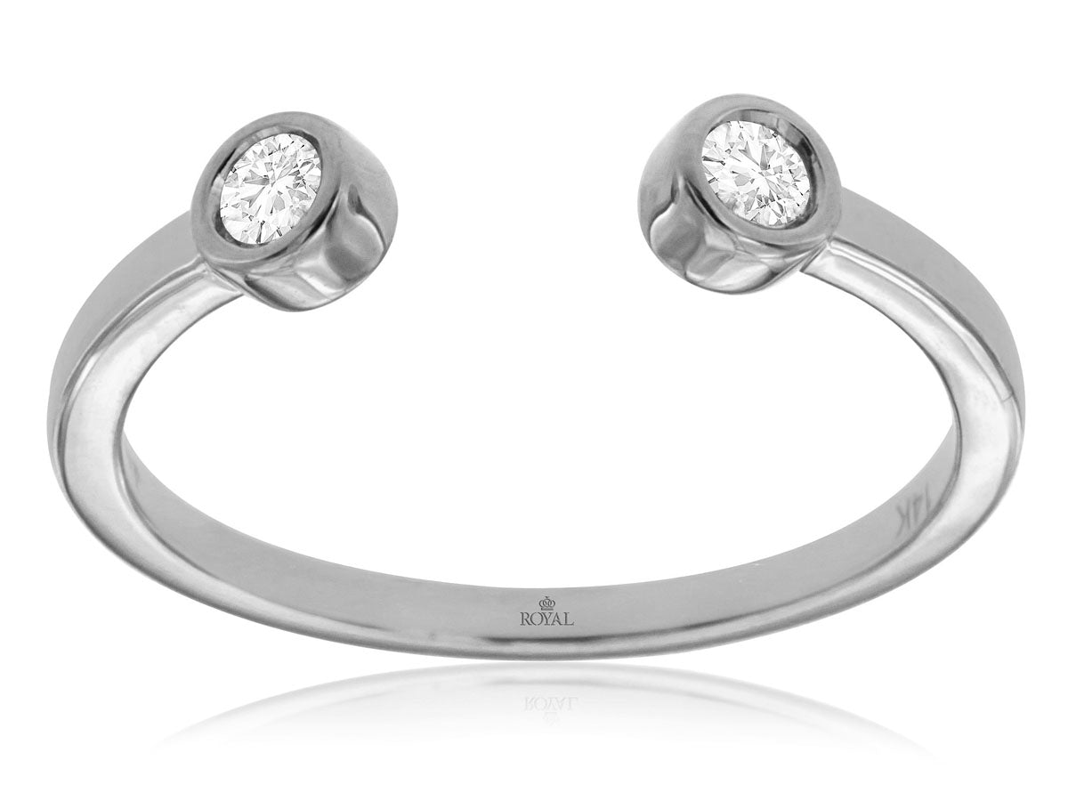 14K White Gold and Diamond Ring