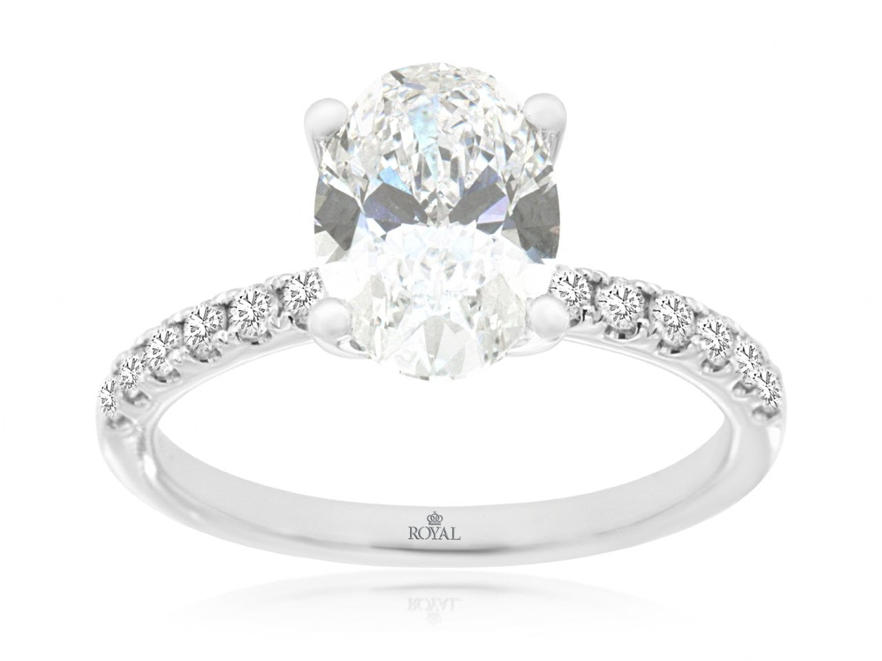 14K White Gold Lab Grown Diamond Engagement Ring