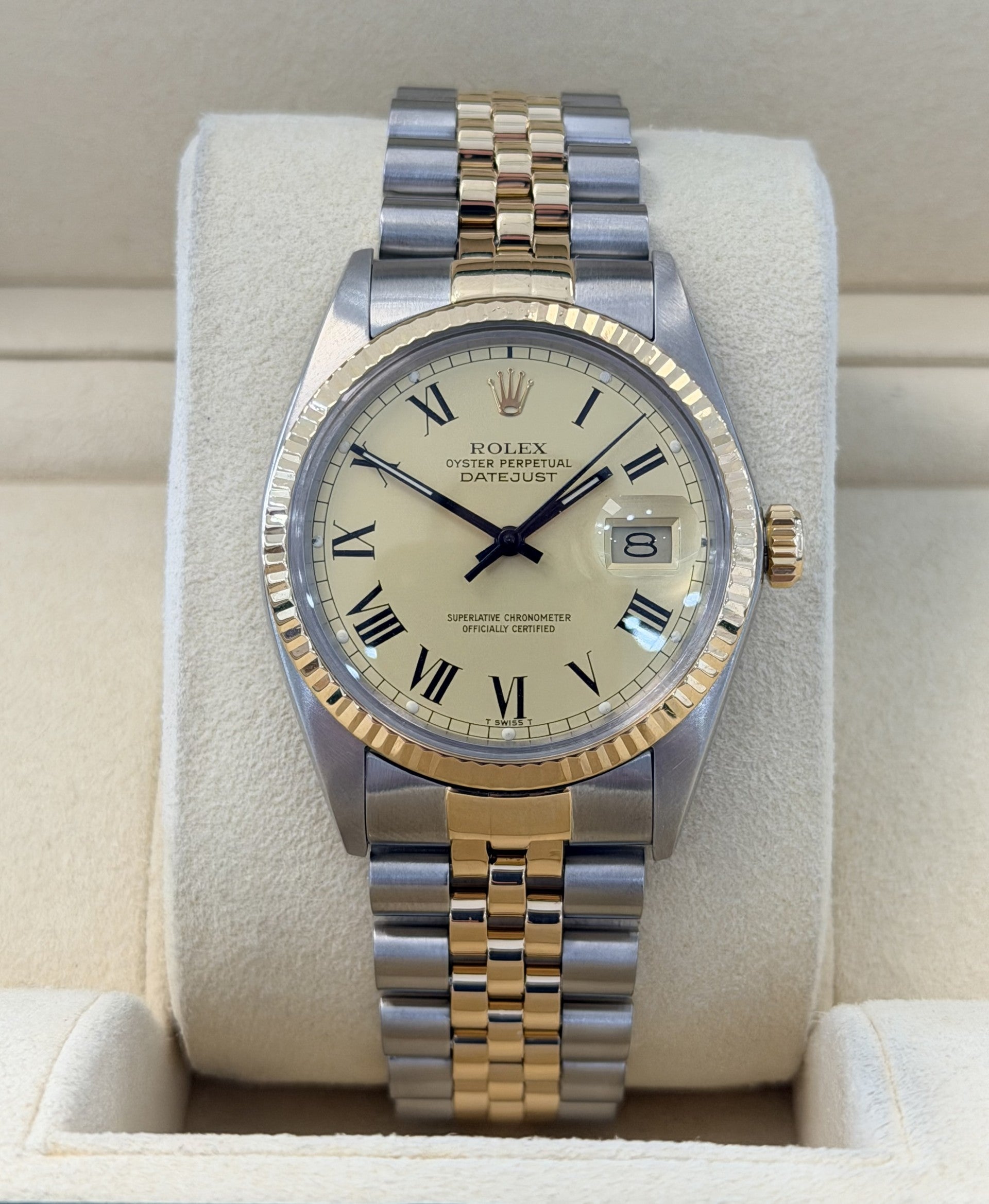 Rolex Datejust Buckley Dial Vintage Mens Watch 16013