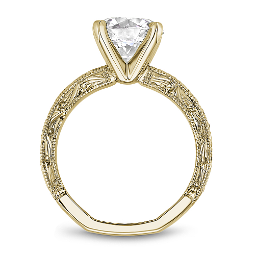 14K Yellow Gold Engagement Ring-Setting Only