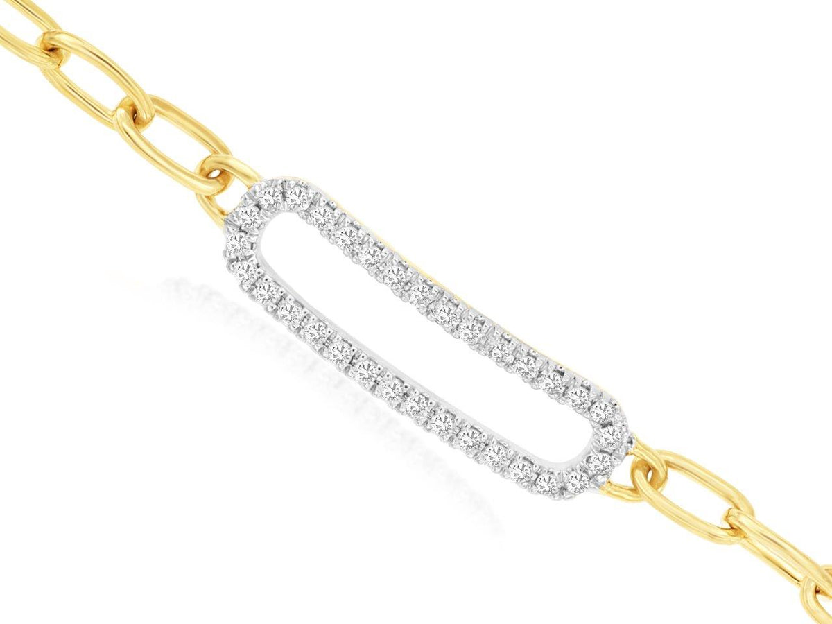 14K YELLOW GOLD DIAMOND BRACELET