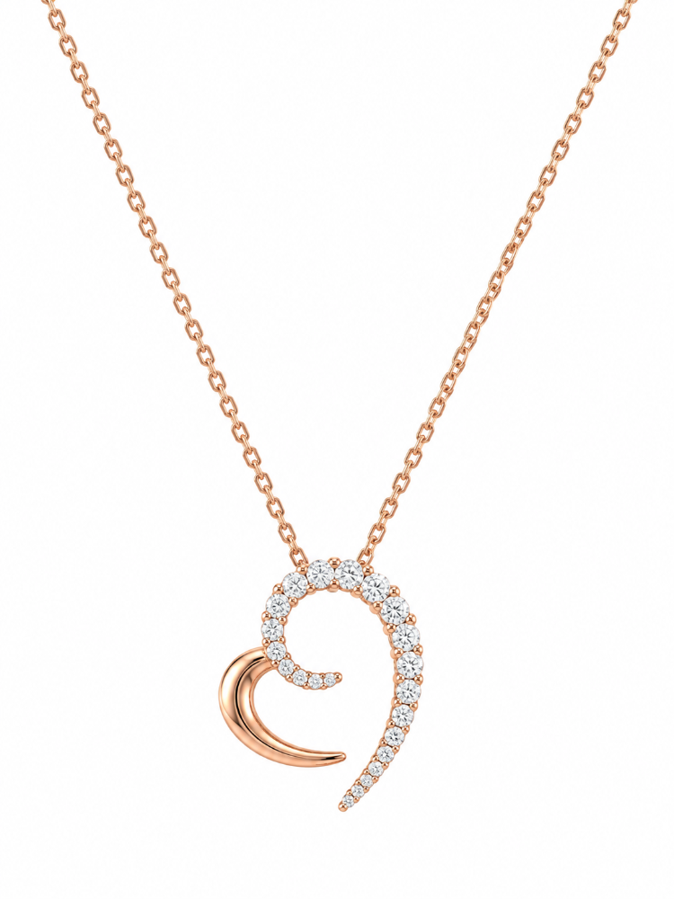 !4K YELLOW GOLD DIAMOND HEART PENDANT