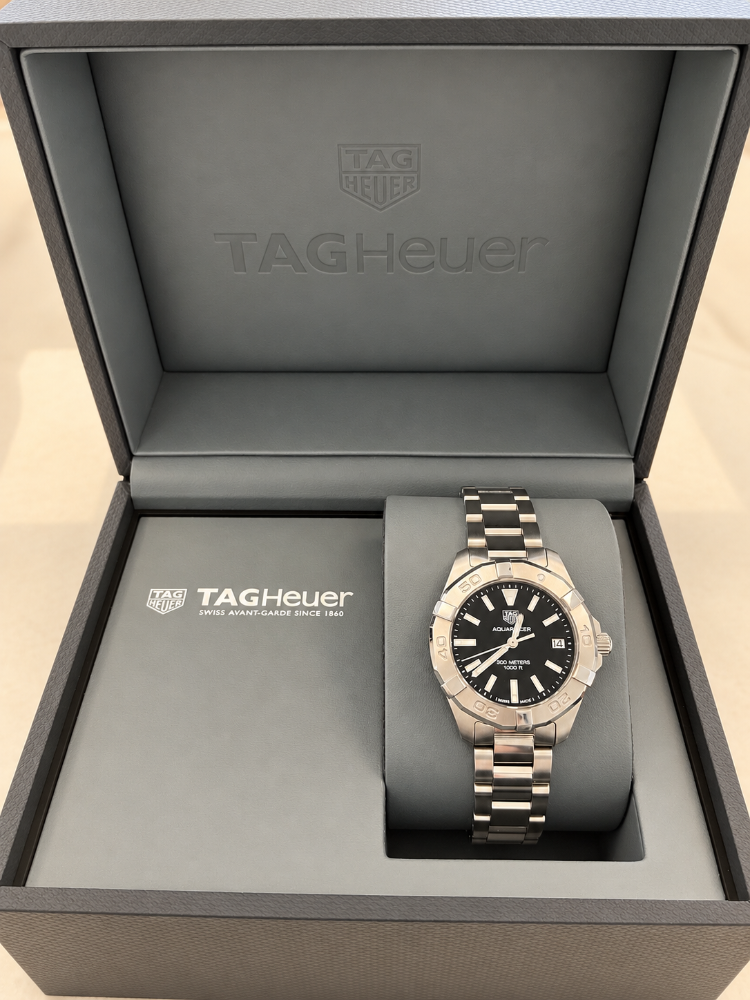 TAG HEUER AQUARACER 300M QUARTZ BLACK DIAL STAINLESS STEEL WBD1310.BA0740