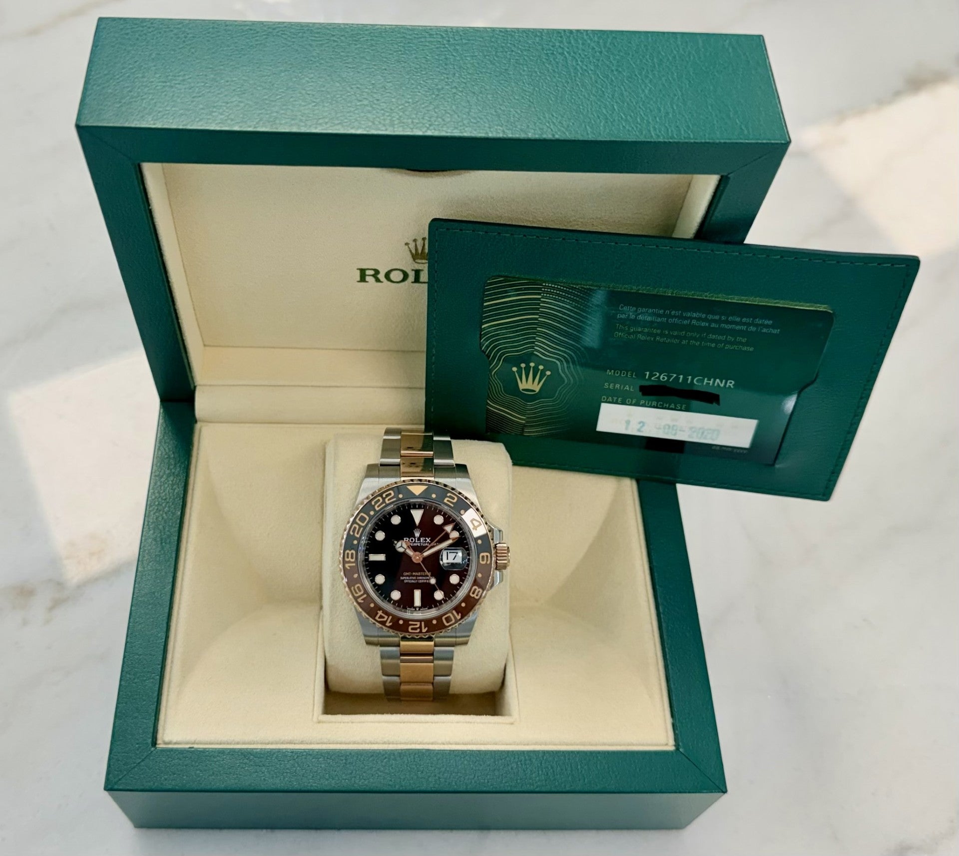 2022 Rolex GMT-Master II Rootbeer 126711CHNR